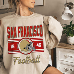 San Francisco Vintage Sweatshirt, Classic San Francisco Football Sweater, San Francisco Football Crewneck, San Francisco Football Sweatshirt