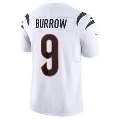 A white football jersey with the name "BURROY" and the number "9" printed on the back.
