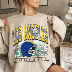 Classic Los Angeles Football Sweatshirt, Los Angeles Football Sweatshirt, Los Angeles Vintage Football Crewneck, Los Angeles Gift for Women