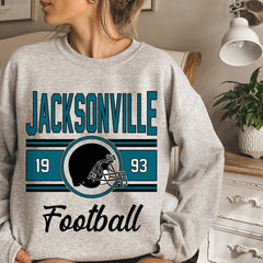 Jacksonville Vintage Sweatshirt, Classic Jacksonville Football Sweater, Jacksonville Football Crewneck, Jacksonville Football Sweatshirt