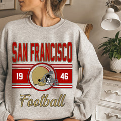 San Francisco Vintage Sweatshirt, Classic San Francisco Football Sweater, San Francisco Football Crewneck, San Francisco Football Sweatshirt