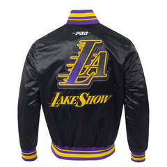 Teepact Los Angeles Lakers Pro Standard 2024/25 City Edition Chenille Satin Full-Snap Jacket