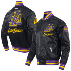 Teepact Los Angeles Lakers Pro Standard 2024/25 City Edition Chenille Satin Full-Snap Jacket