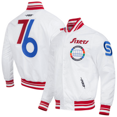 Teepact Philadelphia 76ers Pro Standard 2024/25 City Edition Chenille Satin Full-Snap Jacket