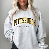 Retro Pittsburgh Football Sweater, Pittsburgh Football Vintage Crewneck, Pittsburgh Men's Sweatshirt, Pittsburgh Football Gift For Her