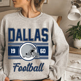 Dallas Vintage Sweatshirt, Classic Dallas Football Sweater for Her, Women's Dallas Football Crewneck, Dallas Football Sweatshirt for Women