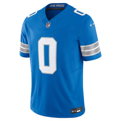 A blue football jersey with the number 0 on it.