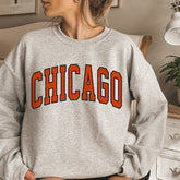 Women's Chicago Football Crewneck, Chicago Retro Football Sweatshirt for Women, Chicago Football Gift, Chicago Football Sweater