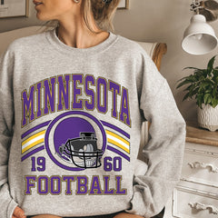 Minnesota Football Sweatshirt, Football Fan Crewneck, Retro Minnesota Football Gift for Women, Minnesota Clothing, Football Sweatshirt