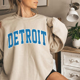 Women's Detroit Football Crewneck, Detroit Retro Football Sweatshirt for Women, Detroit Football Gift, Detroit Football Sweater
