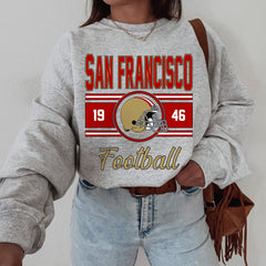 San Francisco Vintage Sweatshirt, Classic San Francisco Football Sweater, San Francisco Football Crewneck, San Francisco Football Sweatshirt