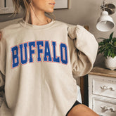 Women's Buffalo Football Crewneck, Buffalo Retro Football Sweatshirt for Women, Buffalo Football Gift, Buffalo Football Sweater