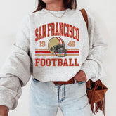 San Francisco Retro Football Sweatshirt, San Francisco Football Crewneck, San Francisco Football Men's Gift, San Francisco Vintage Sweater