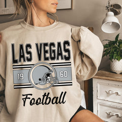 Las Vegas Vintage Sweatshirt, Classic Las Vegas Football Sweater, Las Vegas Football Crewneck, Las Vegas Football Sweatshirt for Women