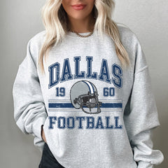 Dallas Football Sweatshirt For Him, Vintage Dallas Sweater, Dallas Football Retro Gift, Dallas Gift For Her, Dallas Football Men's Crewneck