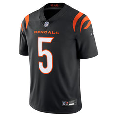 A black and orange football jersey with the number 5 and the word "BENGALS" printed on it.