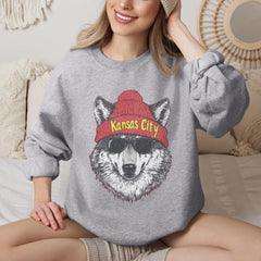 Kansas City Football Vintage Crewneck Sweatshirt, Trendy Fan Pullover, Unisex Heavy Blend, Game Day Apparel, Team Gear