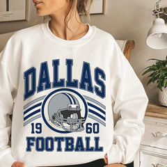 Dallas Football Sweatshirt, Women's Football Fan Crewneck, Retro Dallas Football Gift for Women, Dallas Clothing, Football Sweatshirt