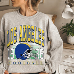 Classic Los Angeles Football Sweatshirt, Los Angeles Football Sweatshirt, Los Angeles Vintage Football Crewneck, Los Angeles Gift for Women