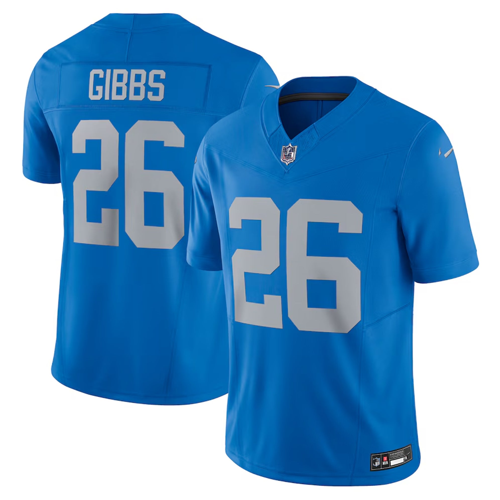 A blue football jersey with the number 26 on it.