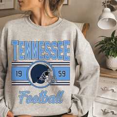 Tennessee Vintage Sweatshirt, Classic Tennessee Football Sweater, Tennessee Football Crewneck, Tennessee Football Sweatshirt for Women