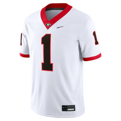 Georgia Bulldogs White #1 Football Jersey Clean Away Vintage Style