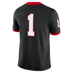 Georgia Bulldogs Black #1 Football Jersey Retro College Game Gear