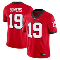 Georgia Bulldogs Red #19 Bowers Football Jersey Classic Fan Outfit