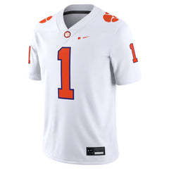 Clemson Tigers Football Jersey White Limited Edition Number 1 Shirt