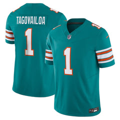 Miami Dolphins Aqua #1 Tagovailoa Men’s Football Jersey Game Day Fan
