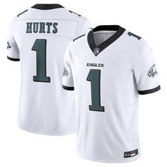Philadelphia Eagles #1 Hurts White Home Game Day Football Jersey