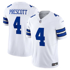 Dallas Cowboys White Sleeve #4 Prescott Men’s Football Jersey Game Day