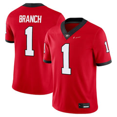 Georgia Bulldogs Red #1 Branch Football Jersey Vintage Game Day