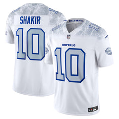 Buffalo Bills White #10 Shakir Men’s Football Jersey Game Day Fan