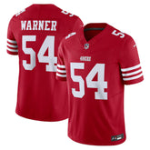 San Francisco 49ers Fred Warner #54 Red Football Jersey – Men’s Game Day Fan Gear 2025