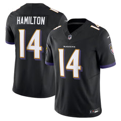 Baltimore Ravens Hamilton #14 Black Jersey – Men’s NFL Football Shirt