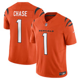 Cincinnati Bengals Orange #1 Chase Men’s Football Jersey Game Day Fan