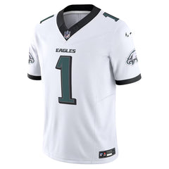 Philadelphia Eagles #1 Hurts White Home Game Day Football Jersey