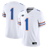 Florida Gators Football Jersey #1 White Clean Look Game Day Shirt