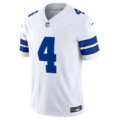 Dallas Cowboys White Sleeve #4 Prescott Men’s Football Jersey Game Day