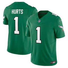 Philadelphia Eagles #1 Hurts Kelly Green Classic Football Jersey