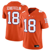 Clemson Tigers Football Jersey Orange Schieffelin 18 Fan Shirt