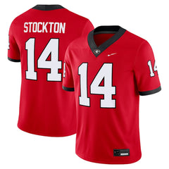 Georgia Bulldogs Red #14 Stockton Football Jersey Retro College Tee
