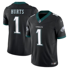 Philadelphia Eagles #1 Hurts Black Alternate Football Jersey