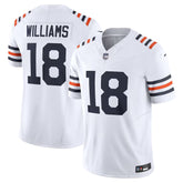 Chicago Bears Caleb Williams #18 White NFL Football Game Jersey Top