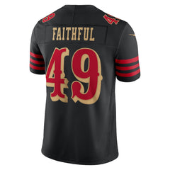 San Francisco 49ers Faithful #49 Black Men’s Football Jersey – Game Day Fan Gear
