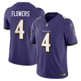 Baltimore Ravens #4 Flowers Purple Football Jersey – Men’s Fan Gear