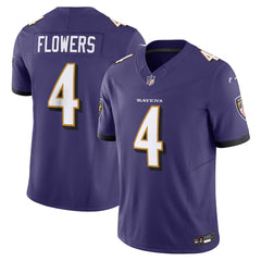 Baltimore Ravens #4 Flowers Purple Football Jersey – Men’s Fan Gear
