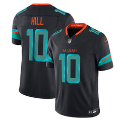 Miami Dolphins Black #10 Hill Men’s Football Jersey Game Day Fan