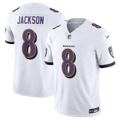 Baltimore Ravens #8 Jackson Black & White Football Jersey – 2025 Fan Gear